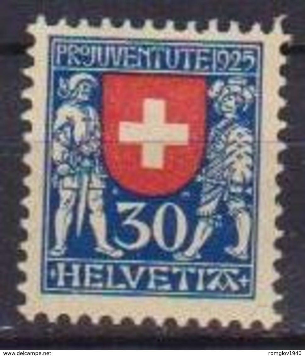 SVIZZERA -1925 PRO JUVENTUTE STEMMI CANTONALI - UNIF. 221 MNH XF - Nuovi