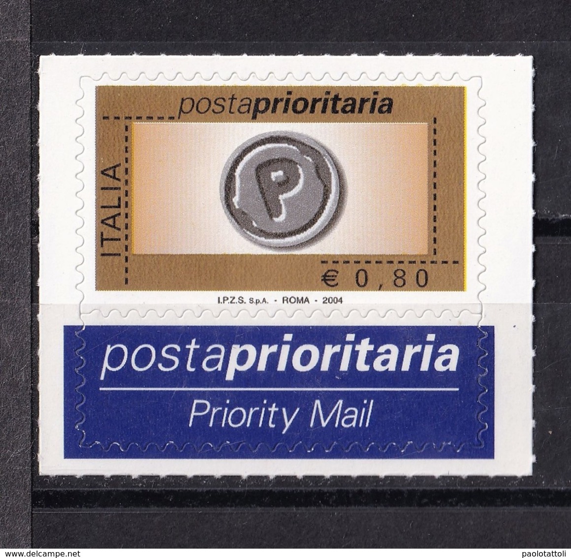 Italy, 2004- Posta Prioritaria, 0.80euro. Stampa Rotocalco. MintNH - 2001-10: Nieuw/plakker