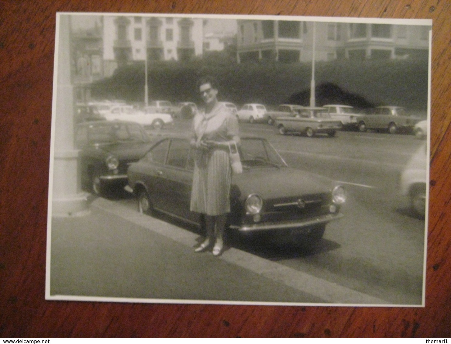 2 FOTO AUTO EPOCA OLD CAR VOITURE GENOVA 1967 CORSO ITALIA E ALTRA - Automobili