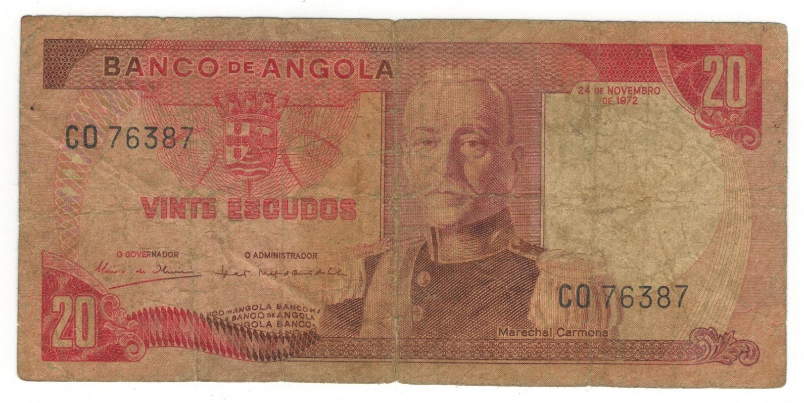 Angola 20 Escudos 1972. VG. - Angola