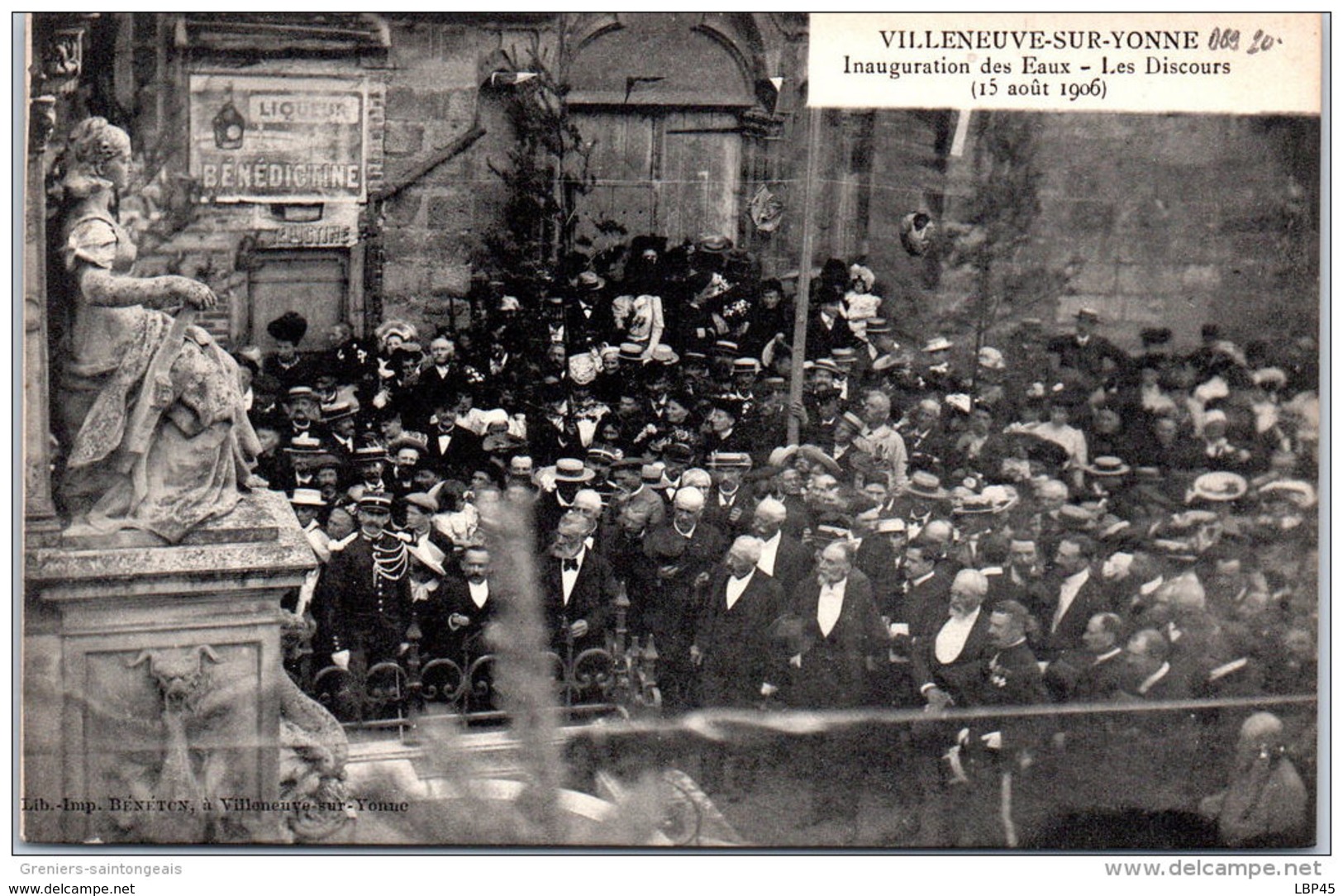 89 VILLENEUVE SUR YONNE - Inauguration Des Eaux, Les Discours -1906) - Villeneuve-sur-Yonne