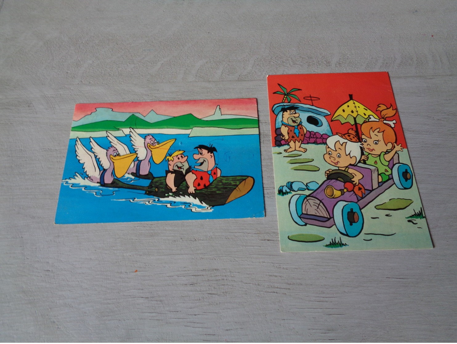 Beau Lot De 10 Cartes Postales De Fantaisie Flinstones 1964 - 1966    Mooi Lot 10 Postkaarten Van Fantasie T V - Reeks - 5 - 99 Karten