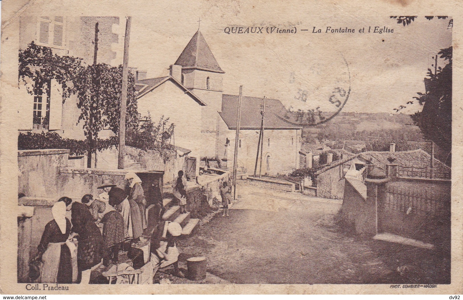 VIENNE QUEAUX LA FONTAINE ET L EGLISE - Autres & Non Classés