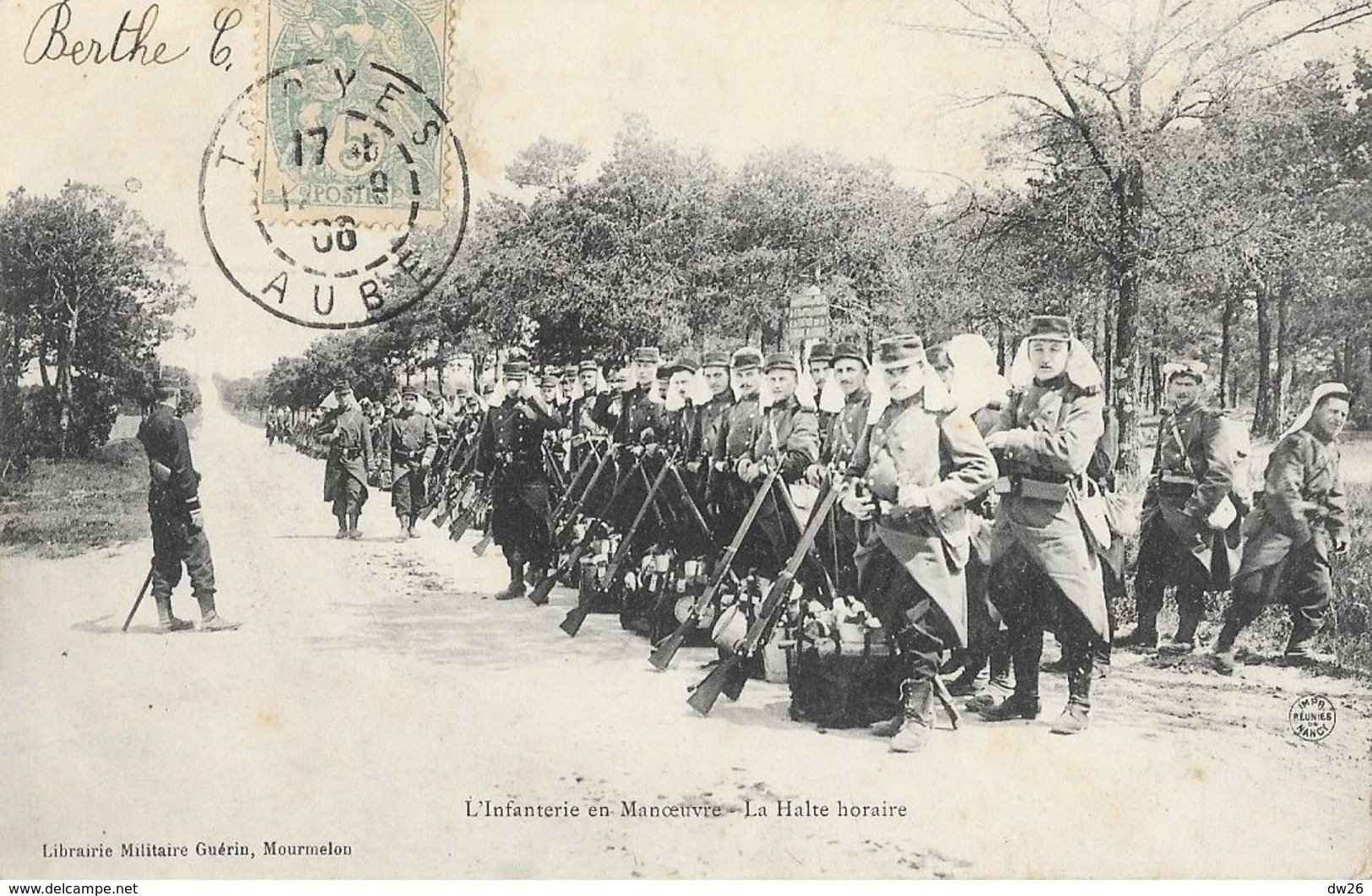 L'Infanterie En Manoeuvres - La Halte Horaire - Librairie Militaire Guérin - Manoeuvres