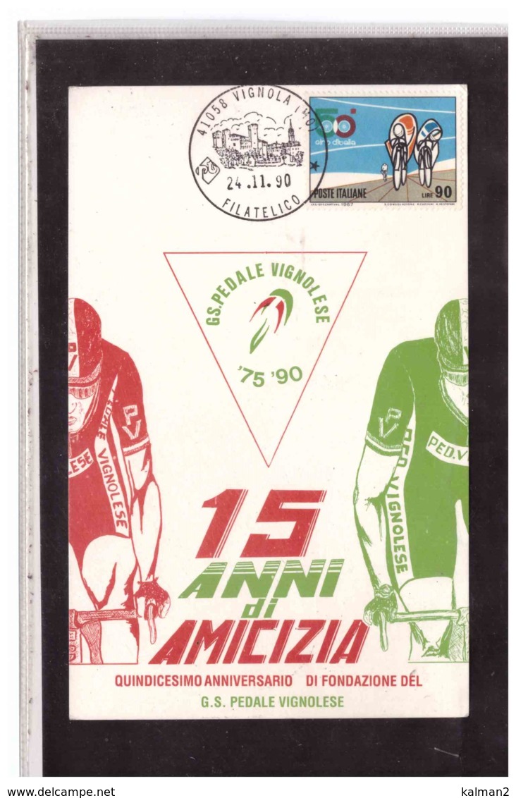 TEM2090   -   VIGNOLA  24.11.1990   /   15°  ANNIVERSARIO DI FONDAZIONE DEL G.S. - PEDALE VIGNOLLESE - Ciclismo