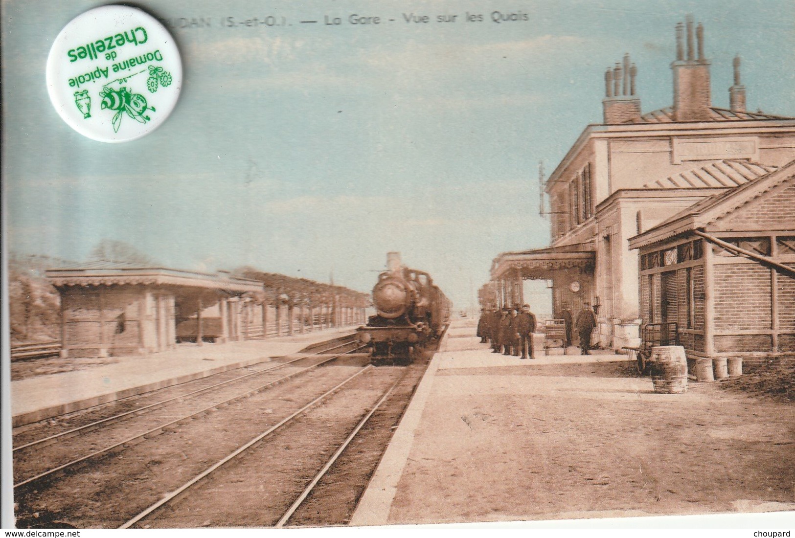 78 - Très Belle Carte Postale Ancienne De HOUDAN  La Gare  Vue Sur Les Quais - Houdan