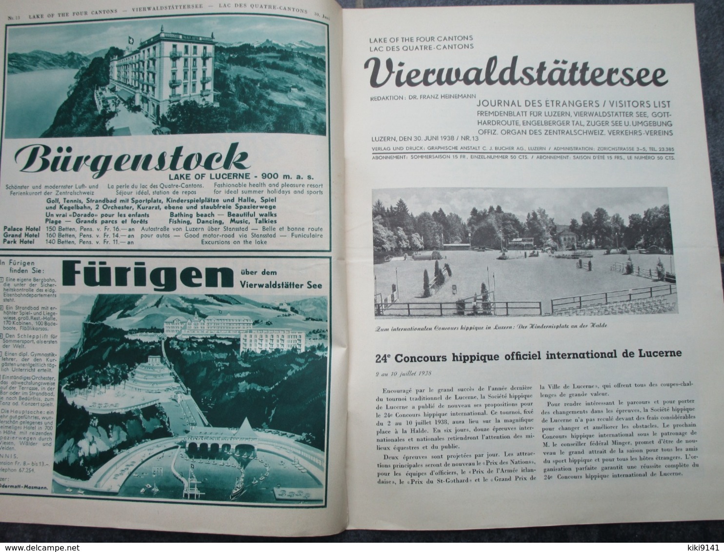 VIERWALDSTÄTTERSEE - Journal Des Etrangers - N°13 (20 Pages) - Tourisme