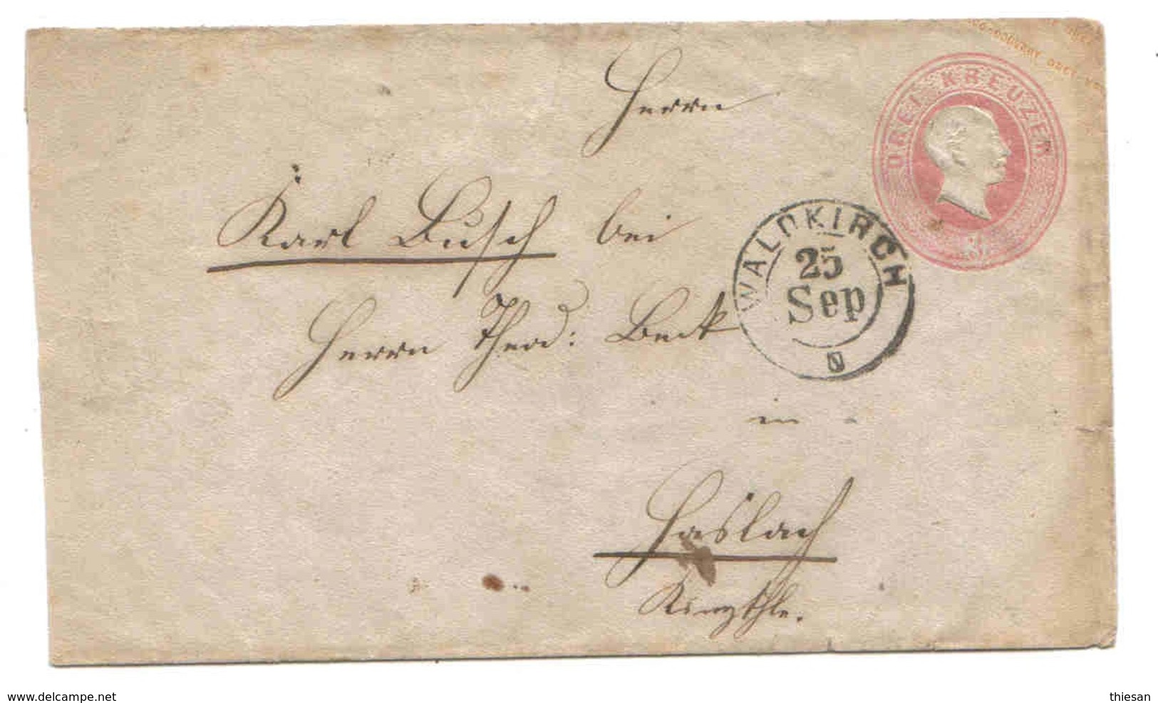 Allemagne Entier Waldkirch Pour Haslach Lettre Cover Ganzsache Stationary - Postal  Stationery