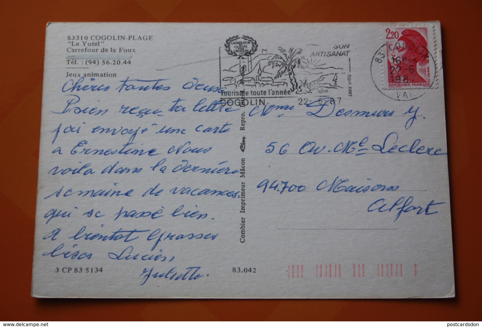 Old Postcard - ARCHERY -cogolin Yotel ARCH - ARCHER - Bogenschiessen