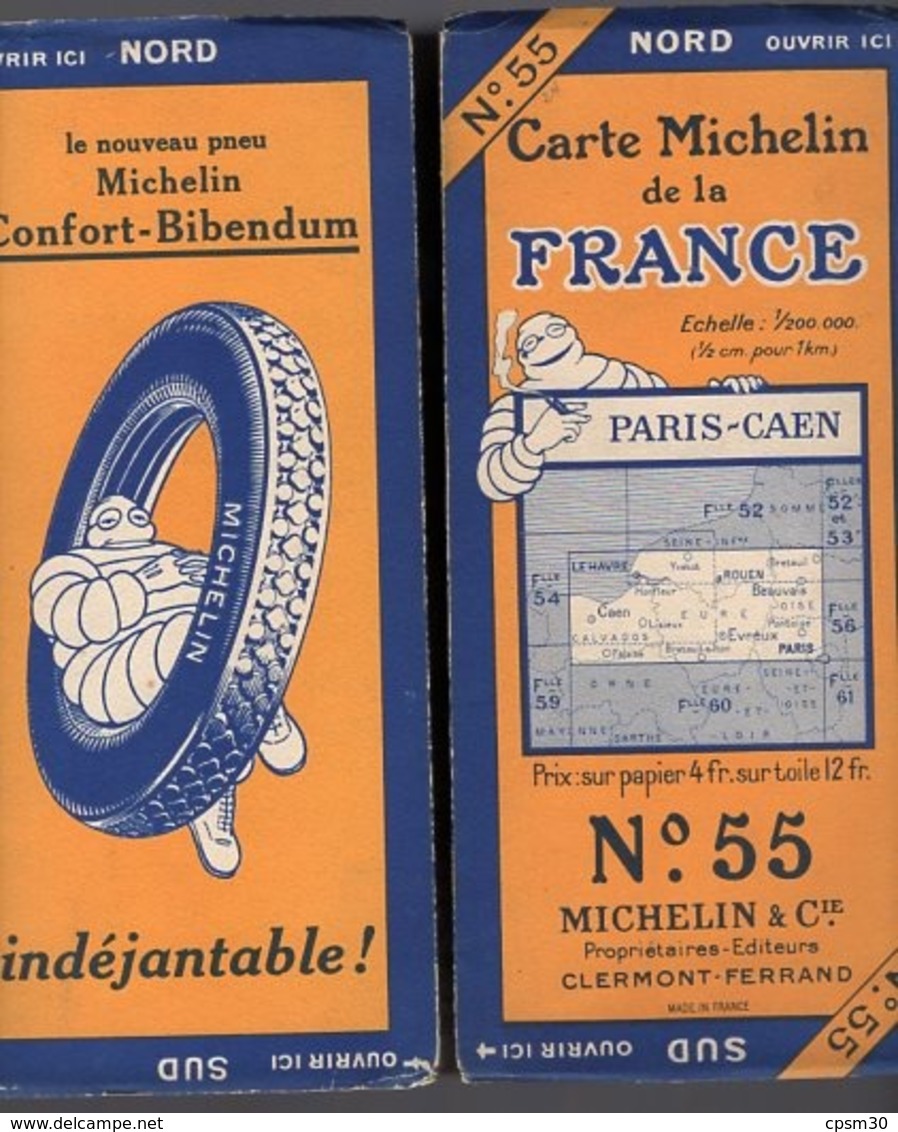 Carte Géographique MICHELIN - N° 055 PARIS-CAEN N° 2750-24 - Cartes Routières