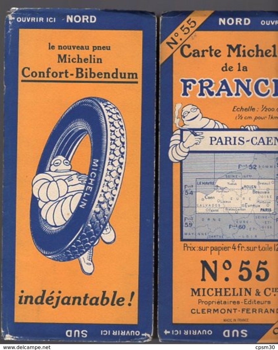 Carte Géographique MICHELIN - N° 055 PARIS-CAEN N° 2750-24 - Cartes Routières