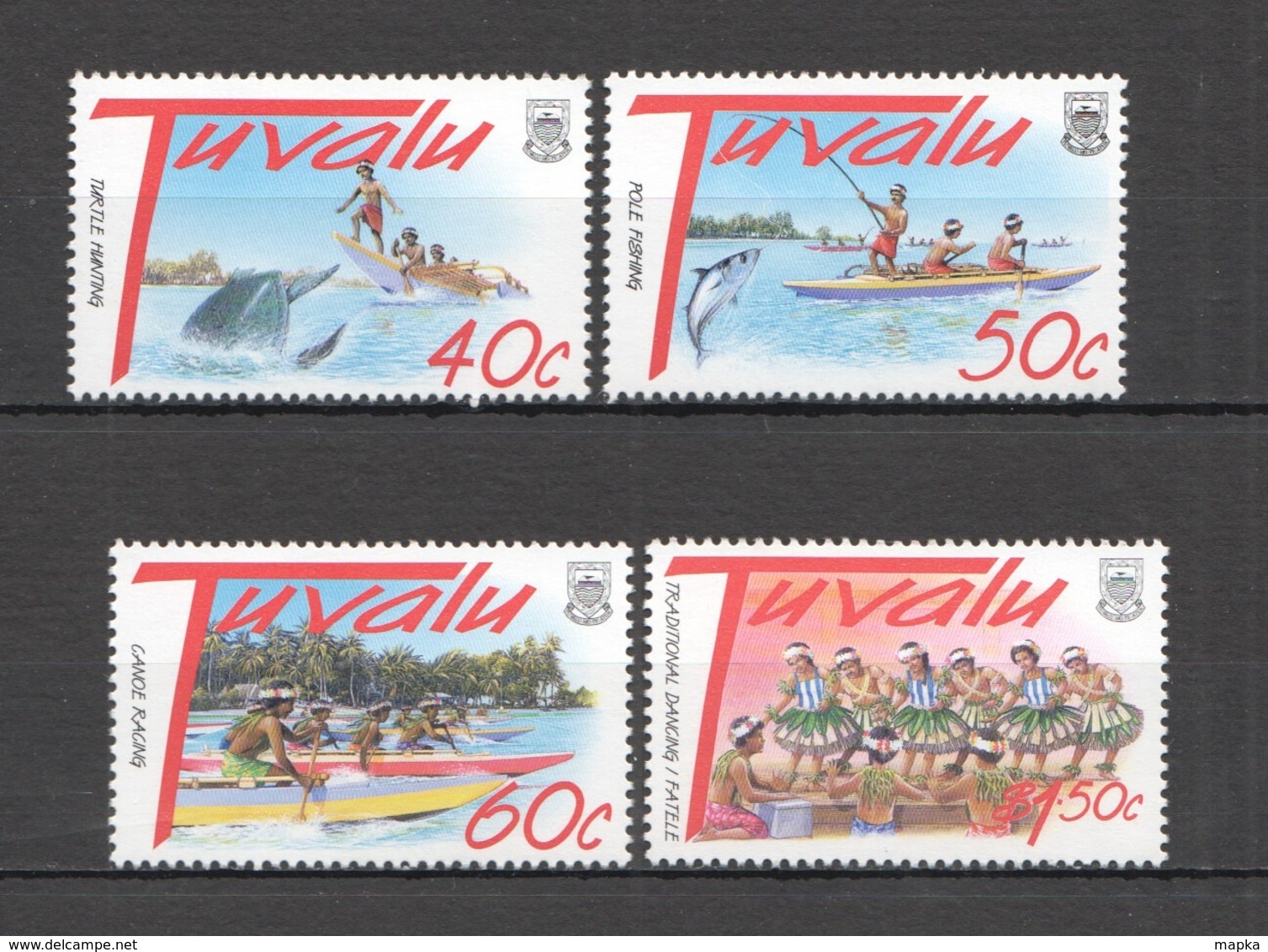 Y550 1997 TUVALU FISH & MARINE LIFE CULTURE TOURISM #784-87 SET MNH - Other & Unclassified