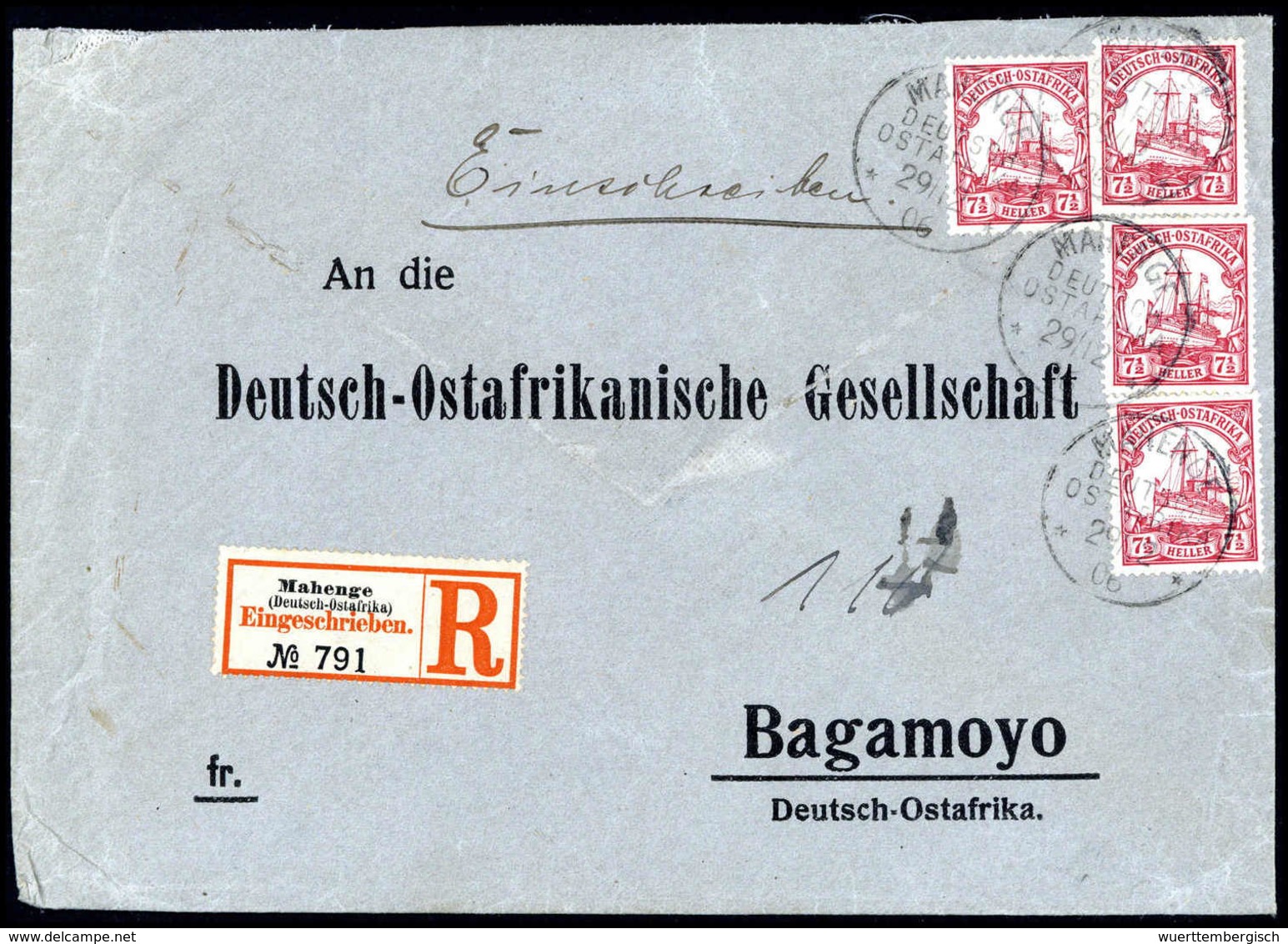 Beleg Deutsche Kolonien Ostafrika - Other & Unclassified