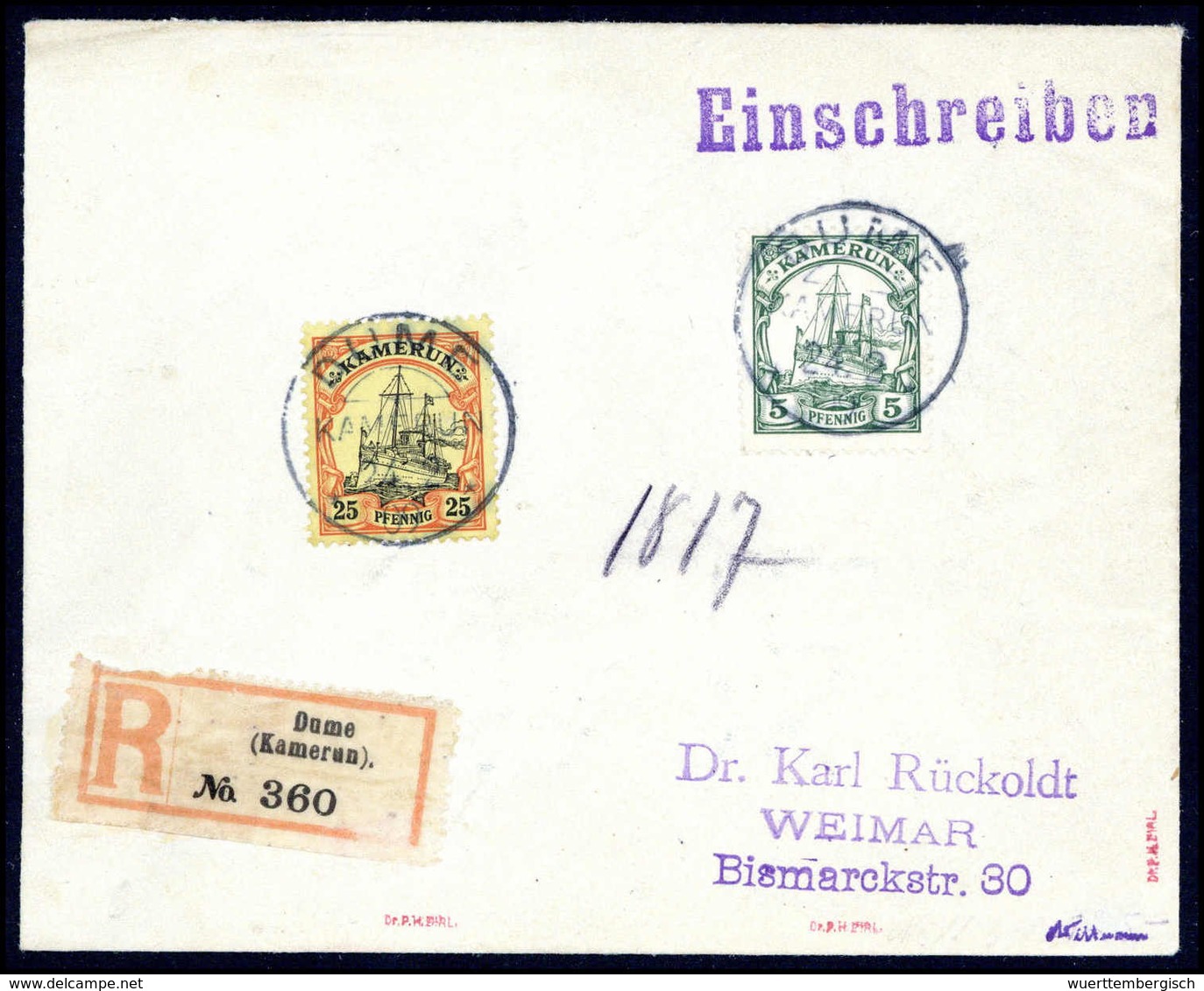 Beleg Deutsche Kolonien Kamerun - Other & Unclassified