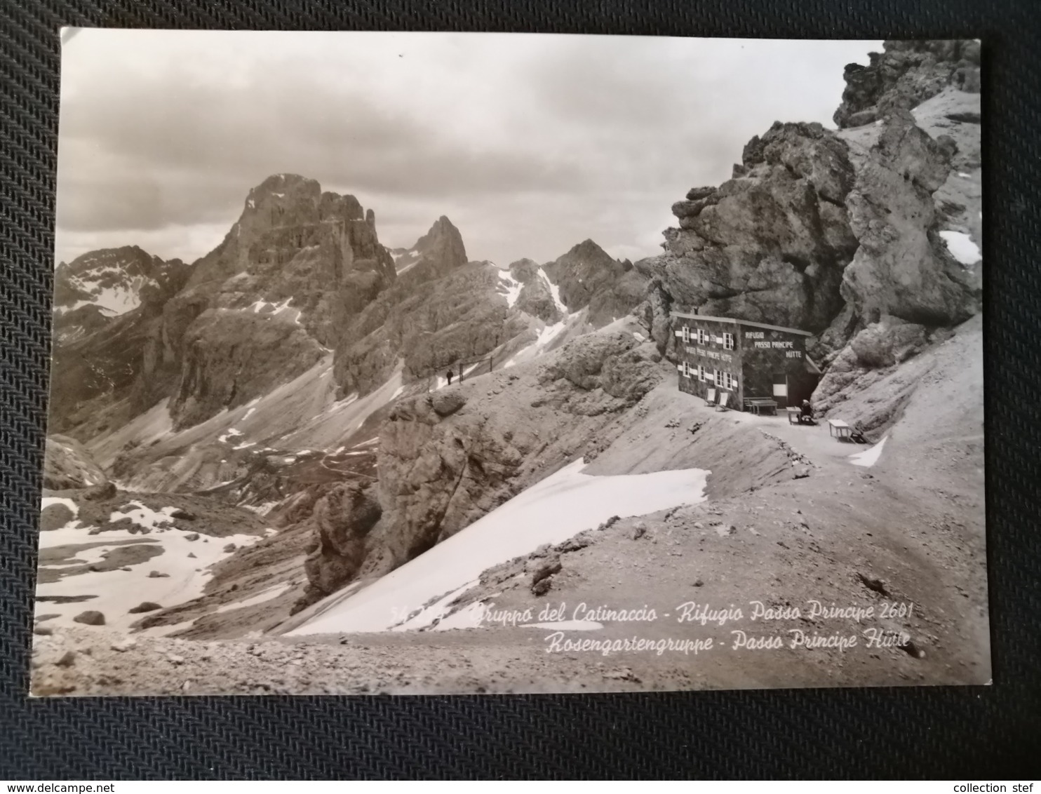 CARTOLINA ANTICA-GRUPPO DEL CATINACCIO-TRENTO-RIFUGIO PASSO PRINCIPE-'900 - Altri & Non Classificati