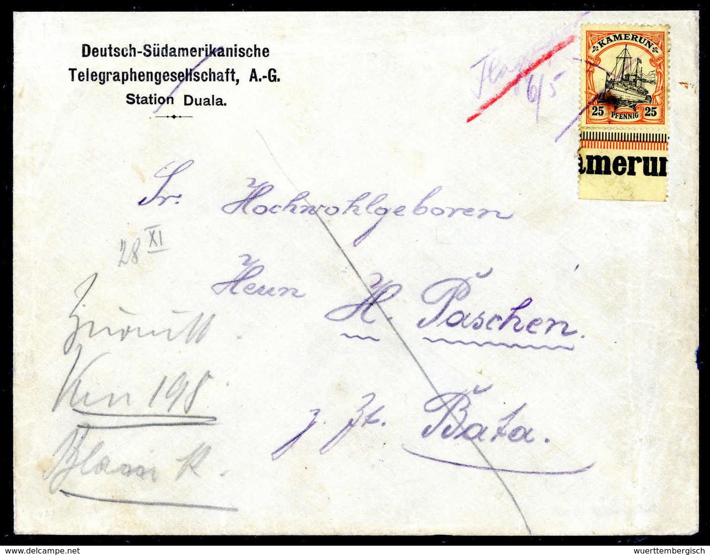 Beleg Deutsche Kolonien Kamerun Kriegspost - Other & Unclassified