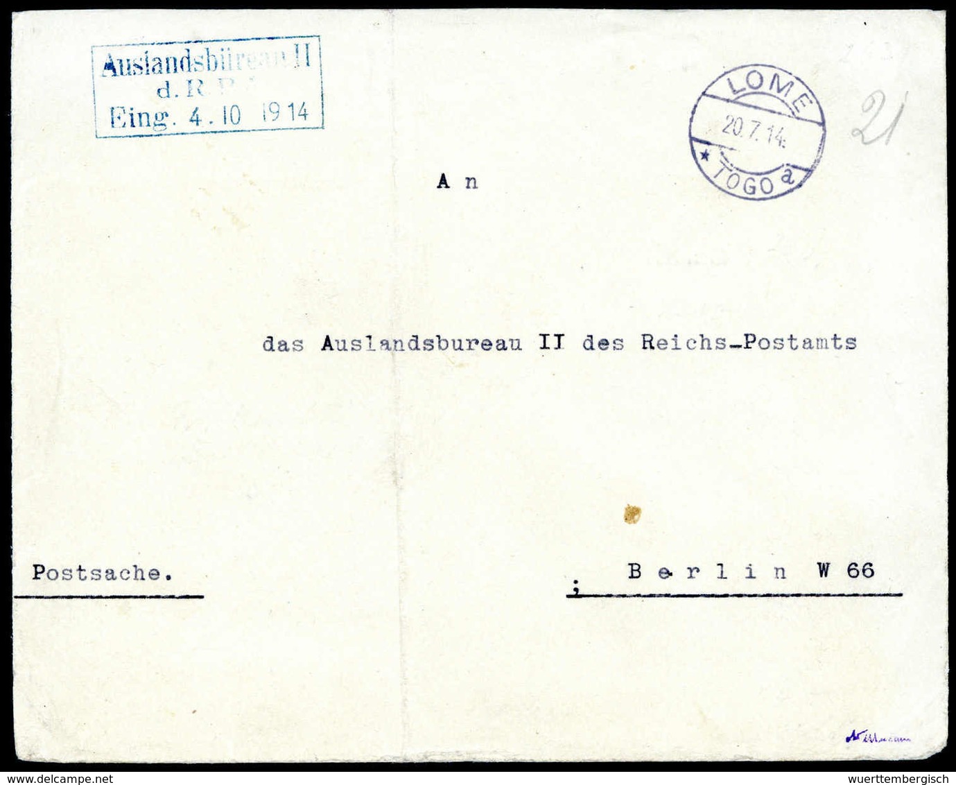 Beleg Deutsche Kolonien  Togo Kriegspost - Other & Unclassified