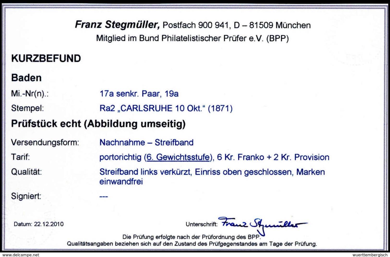 Beleg Altdeutschland Baden - Other & Unclassified