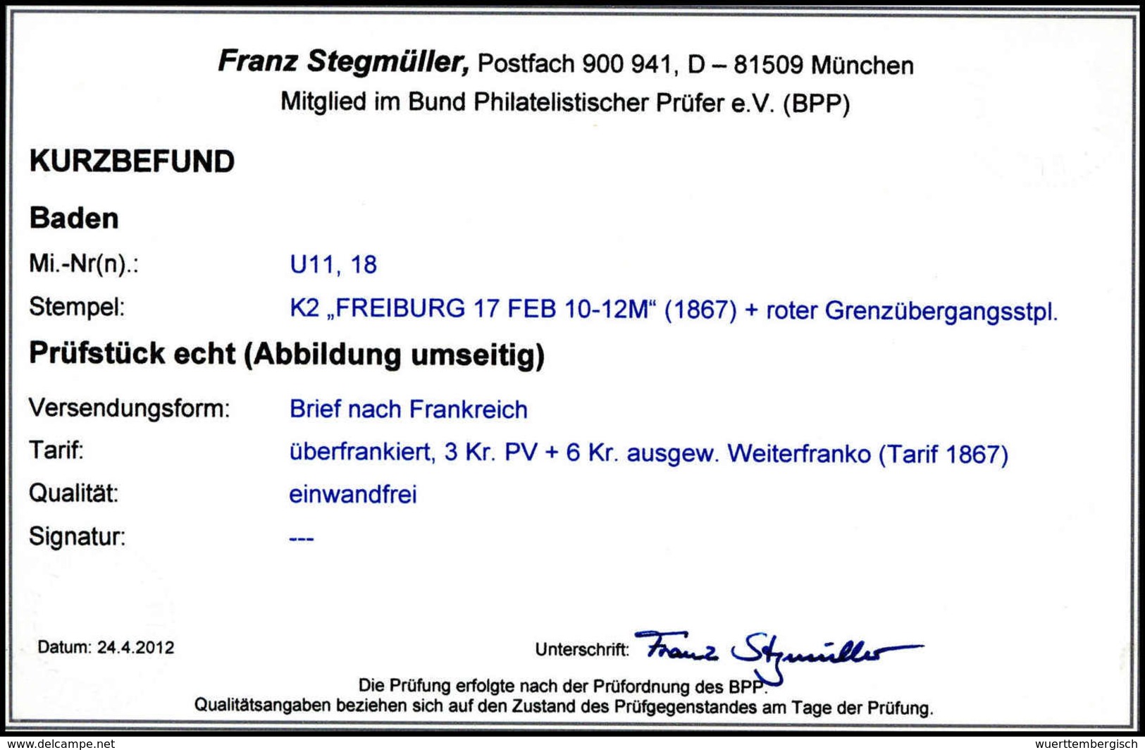 Beleg Altdeutschland Baden - Other & Unclassified