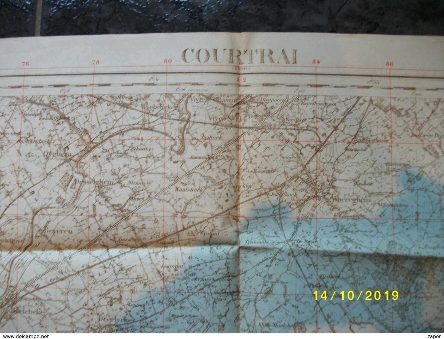 Topografische Kaart / Stafkaart Van Kortrijk (Oudenaarde - Ronse - Orroir - Harelbeke - Deerlijk) - Topographical Maps