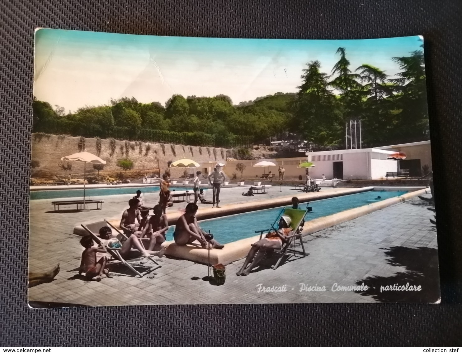 CARTOLINA ANTICA-FRASCATI-ROMA-PISCINA COMUNALE-PARTICOLARE-'900 - Altri & Non Classificati