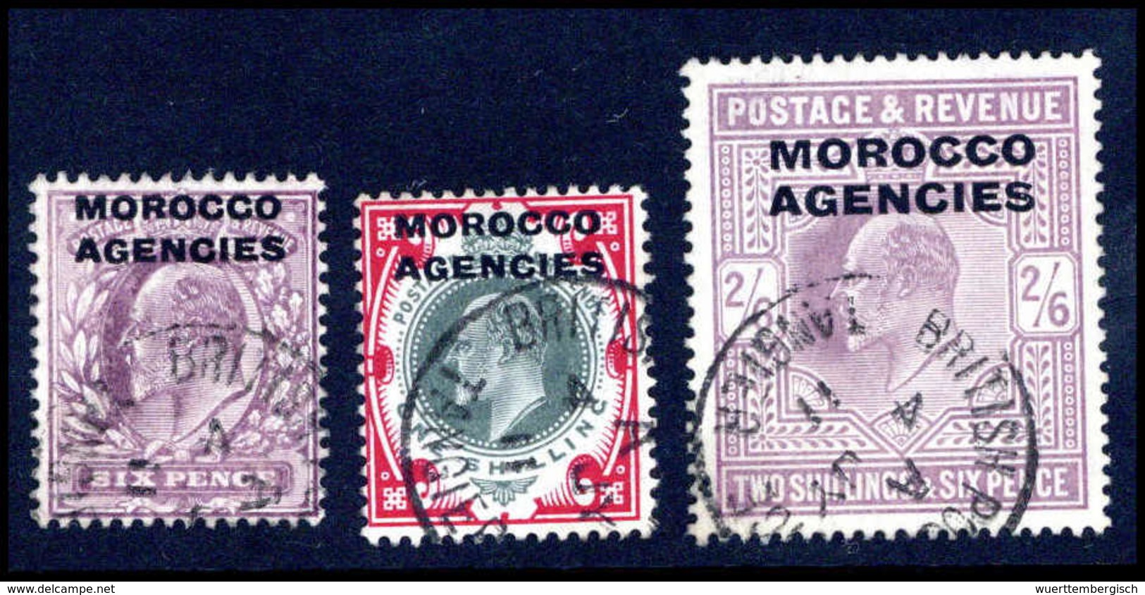Gest. Grossbritannien Britische Post In Marokko - Other & Unclassified