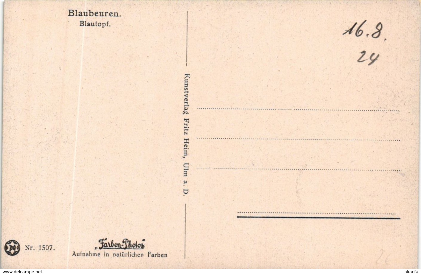 CPA AK Blaubeuren Blautopf GERMANY (897449) - Blaubeuren