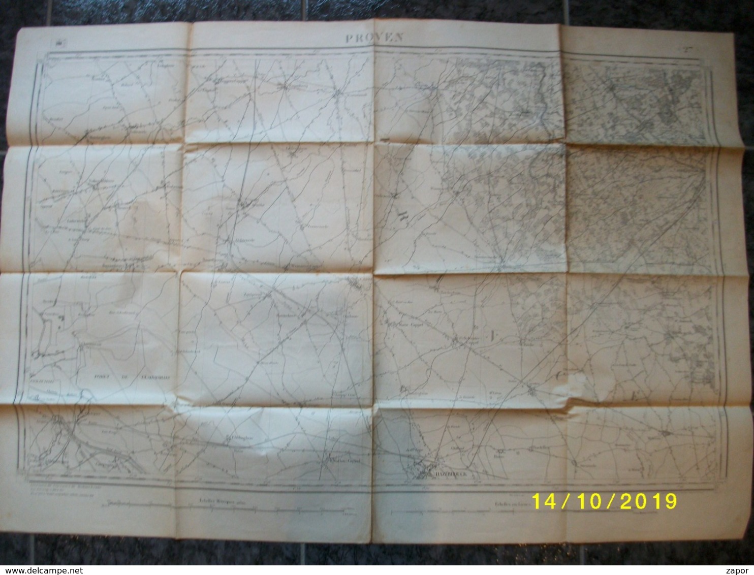 Topografische / Stafkaart Van Proven (Poperinge - Steenvoorde - Wormhout) - Cartes Topographiques