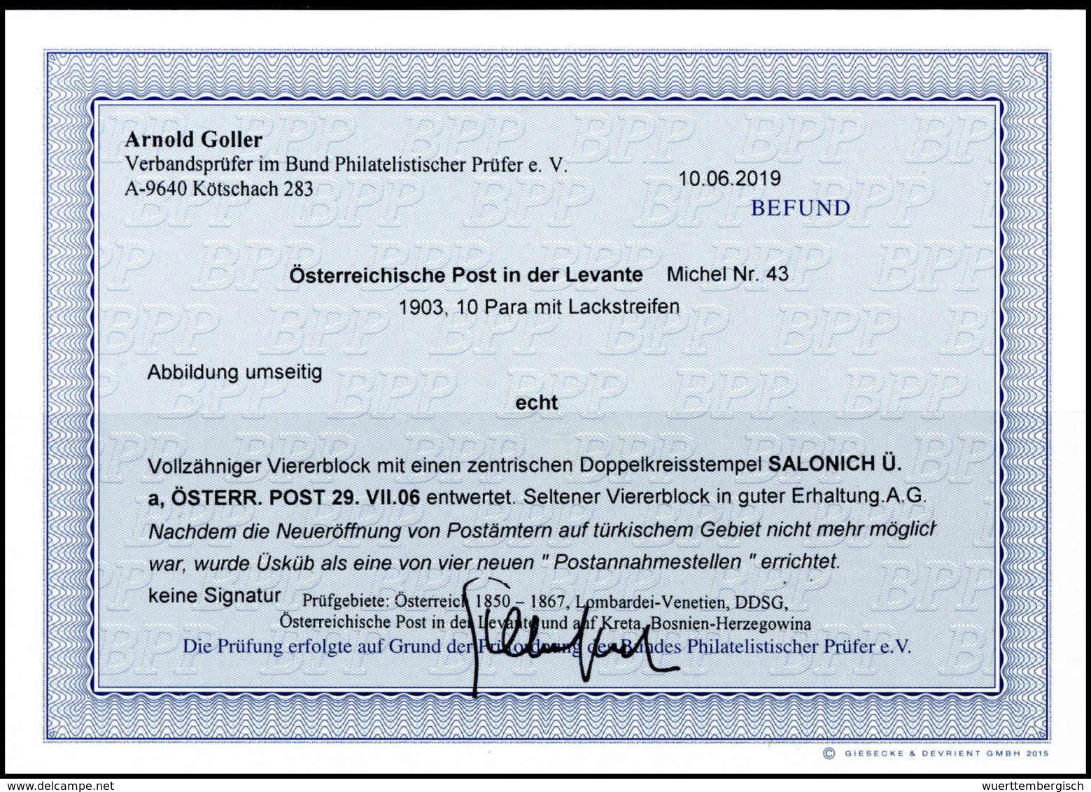 Gest. Österreich Post In Der Levante - Other & Unclassified