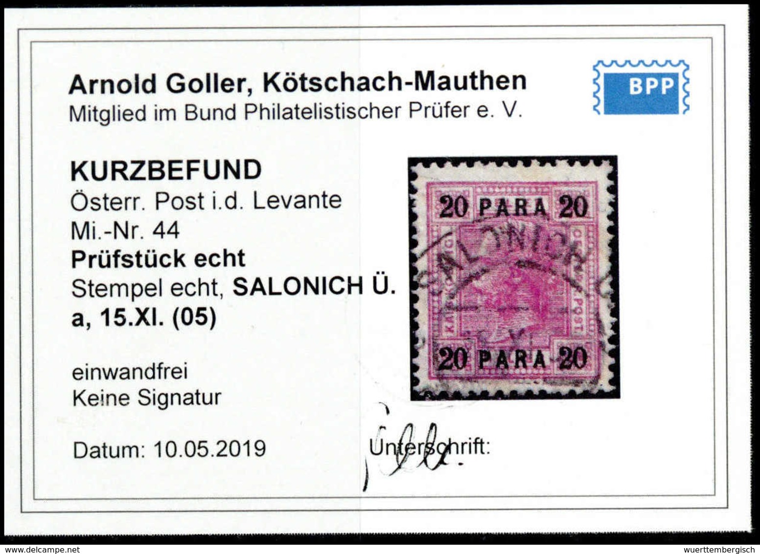 Gest. Österreich Post In Der Levante - Other & Unclassified