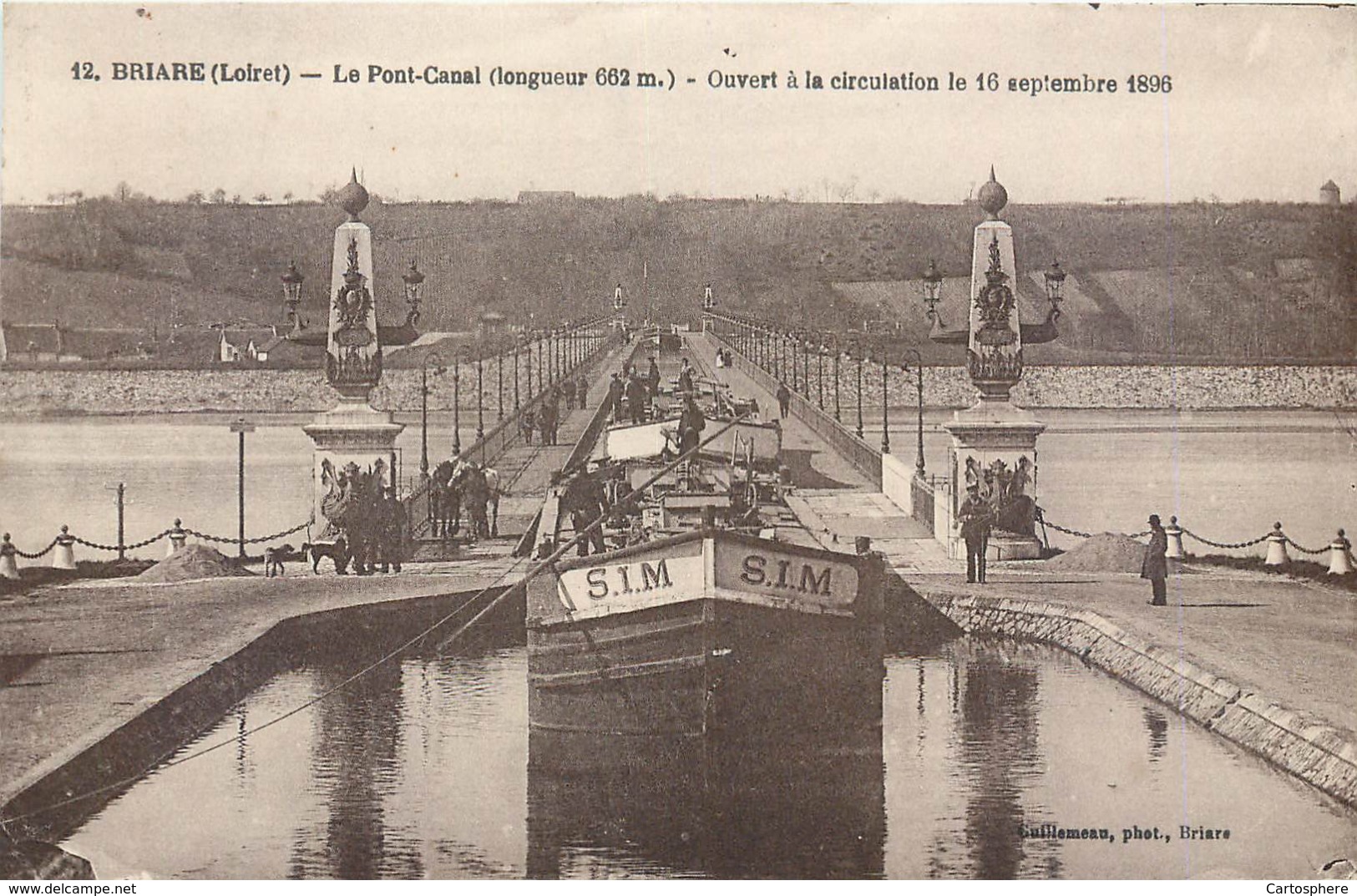 CPA 45 Loiret Briare Le Pont Canal Ouvert à La Circulation Le 16 Septembre 1896 Péniche - Briare