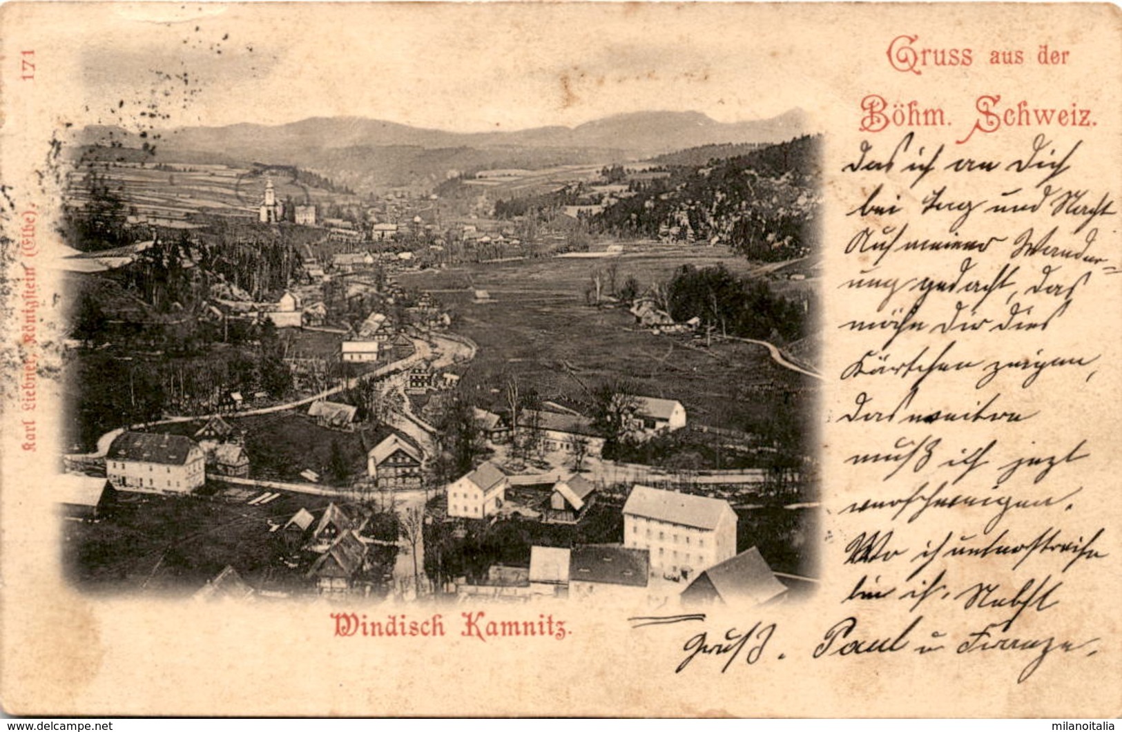 Gruss Aus Der Böhm. Schweiz - Windisch Kamnitz (171) * 1901 - Tsjechië