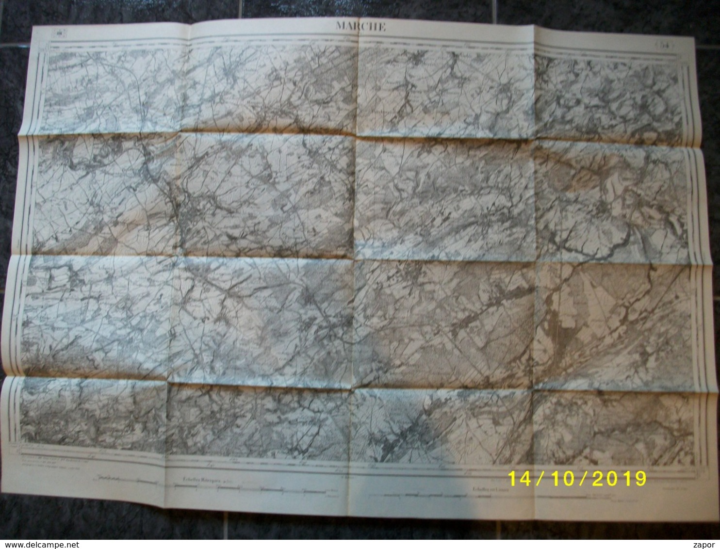 Carte Topographique De Marche (Hamois - Porcheresse - Leignon - Custinne) - Topographical Maps