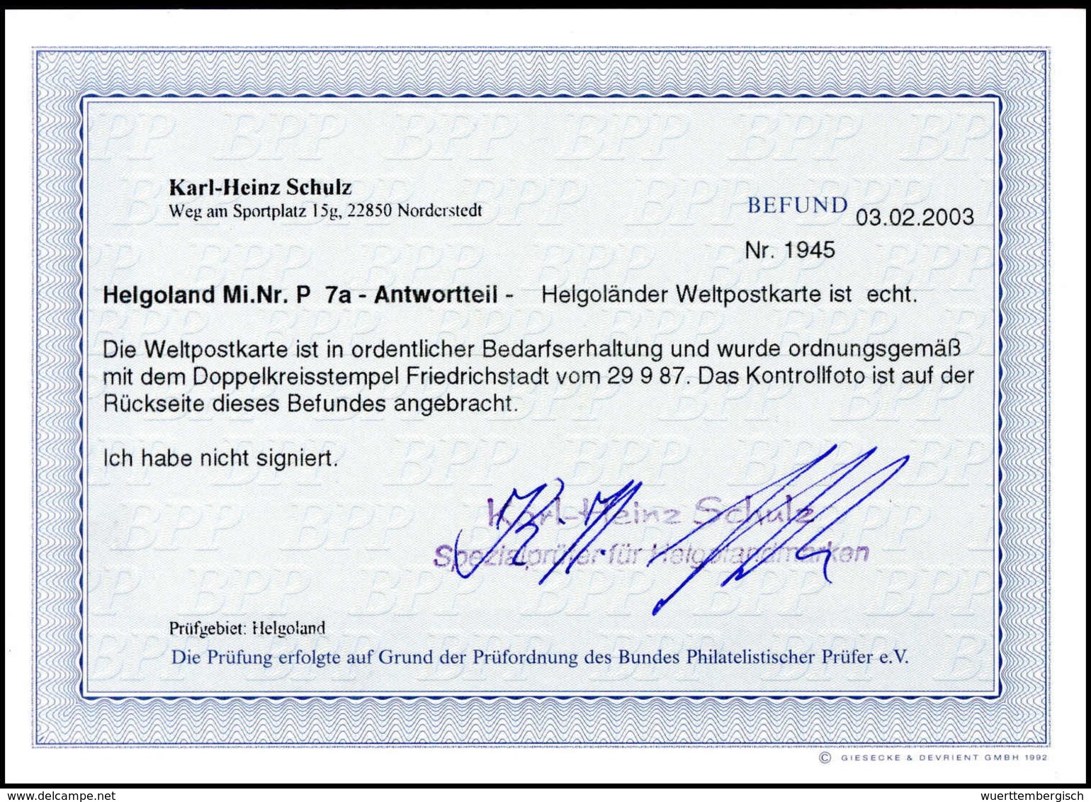 Beleg Altdeutschland Helgoland - Other & Unclassified