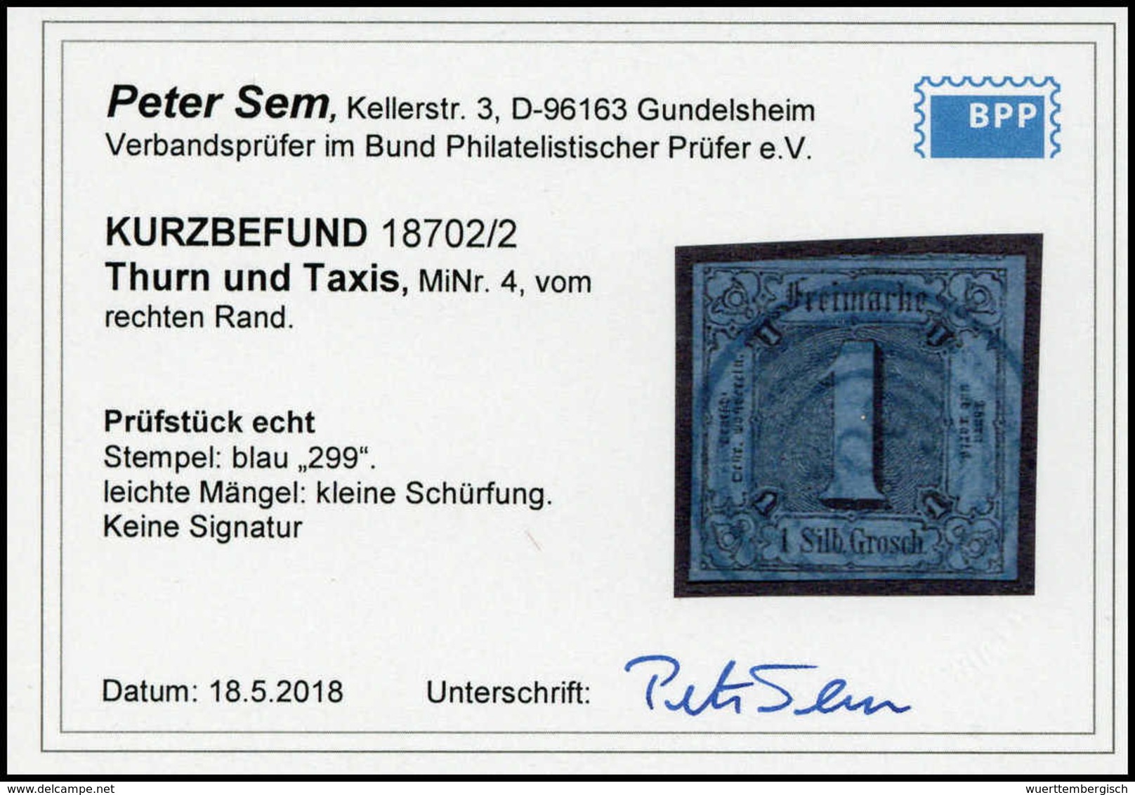 Gest. Altdeutschland Thurn Und Taxis - Other & Unclassified