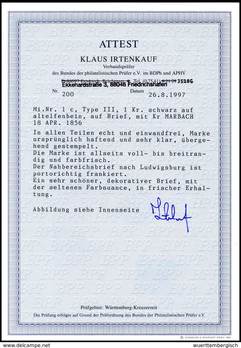 Beleg Altdeutschland Württemberg - Other & Unclassified