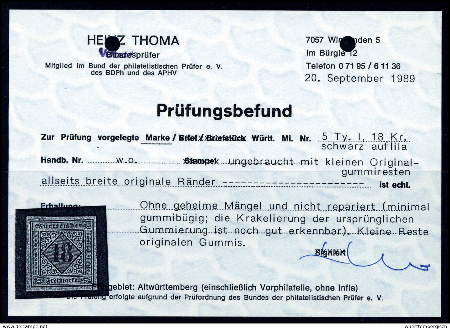 * Altdeutschland Württemberg - Other & Unclassified