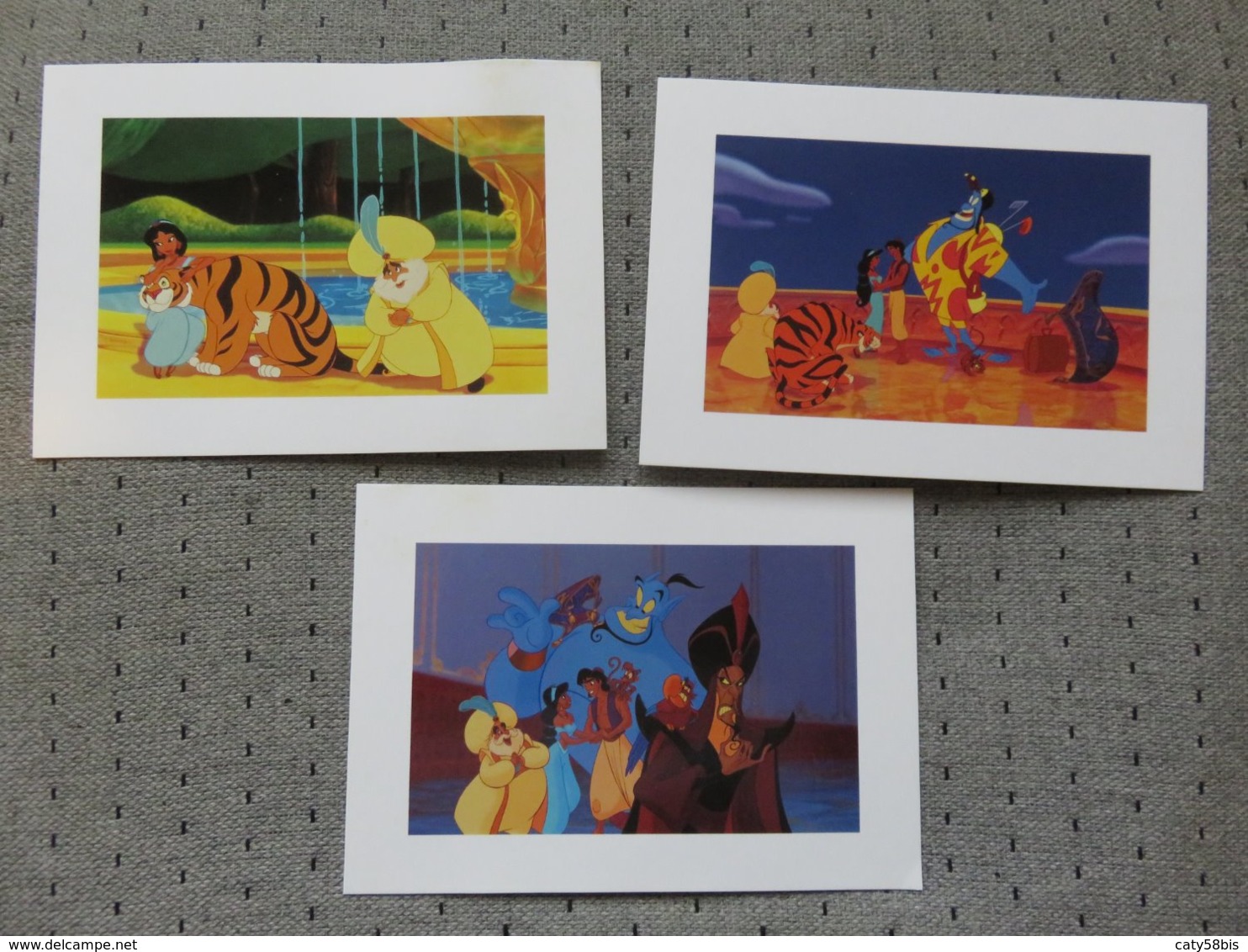 3 Cartes Postales Disney' Aladin - Altri & Non Classificati