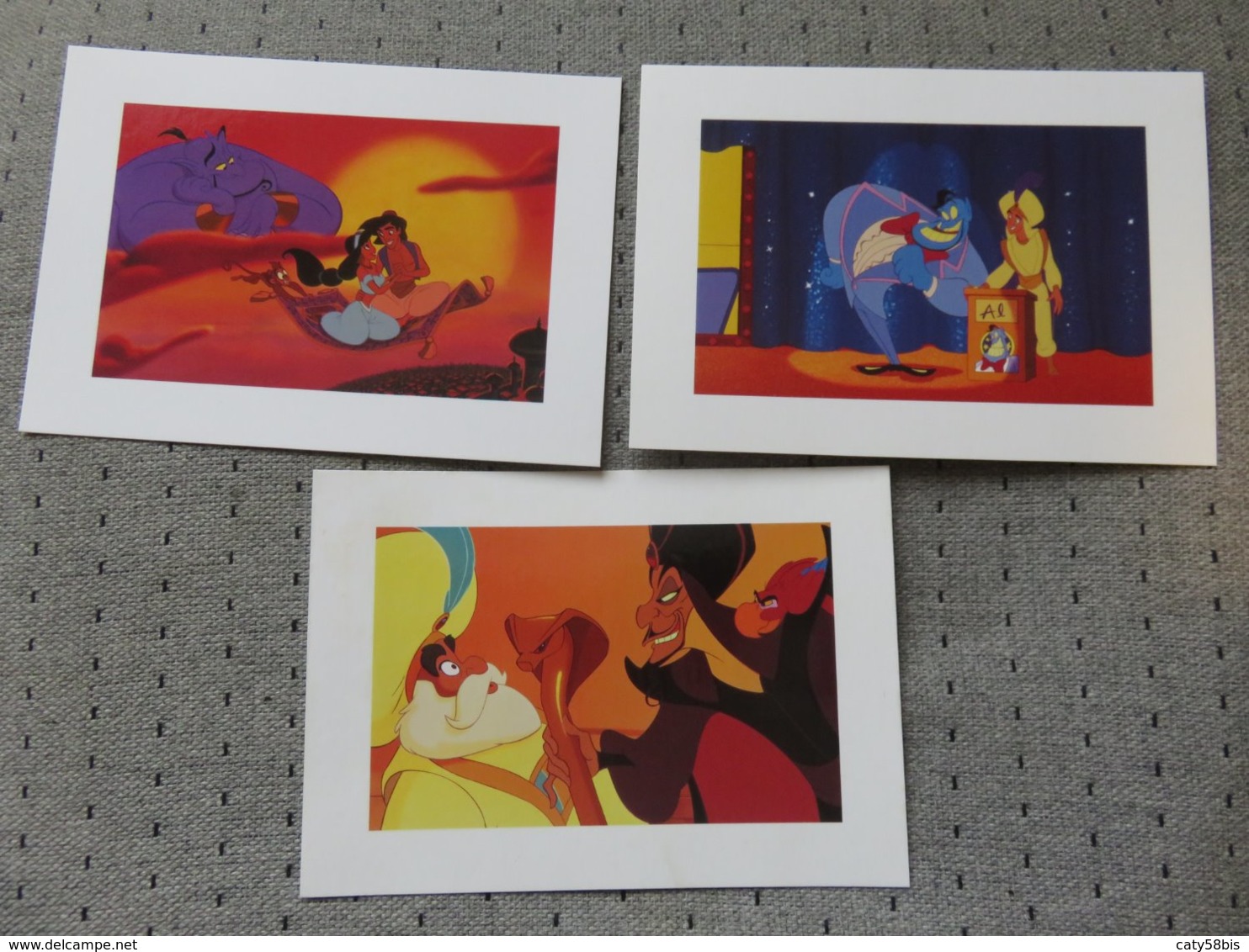 3 Cartes Postales Disney' Aladin - Other & Unclassified