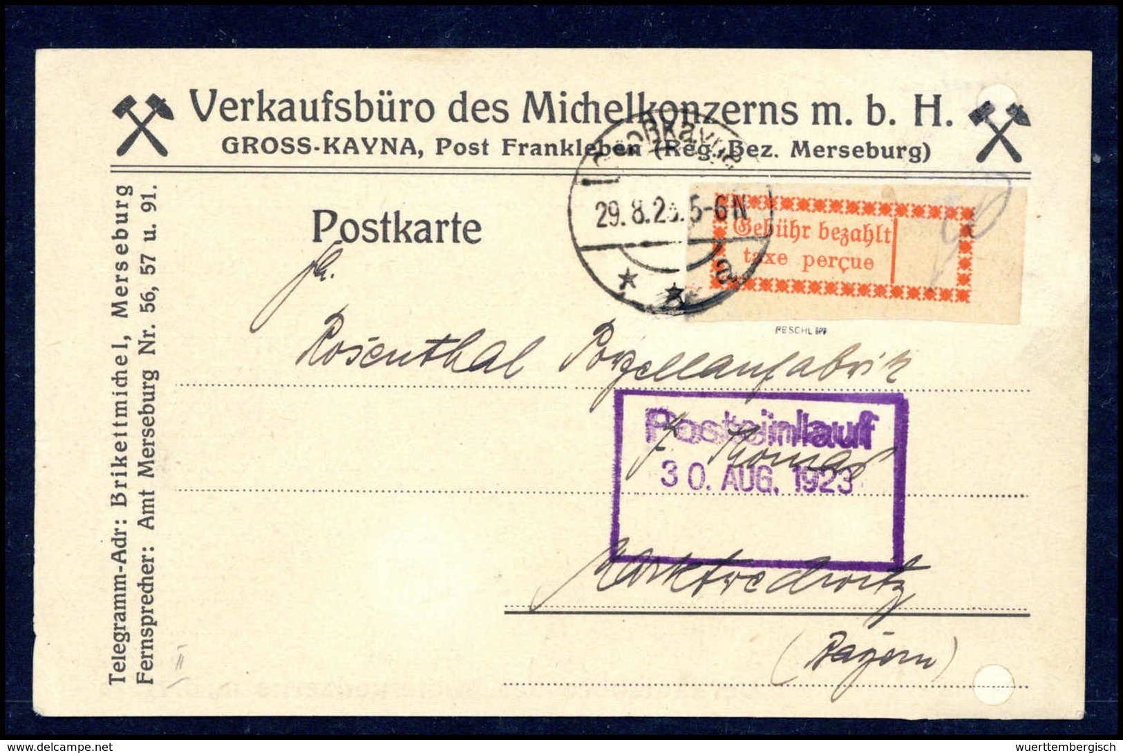 Beleg Deutsche Lokalausgabe 1918-23 - Other & Unclassified