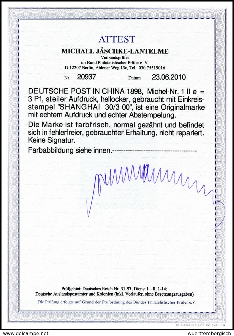 Gest. Deutsche Auslandspost China - Other & Unclassified