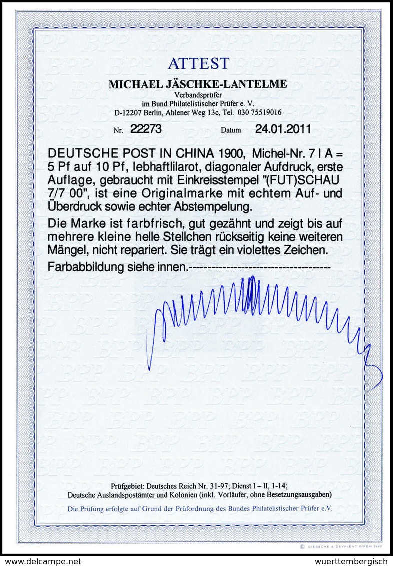 Gest. Deutsche Auslandspost China - Other & Unclassified