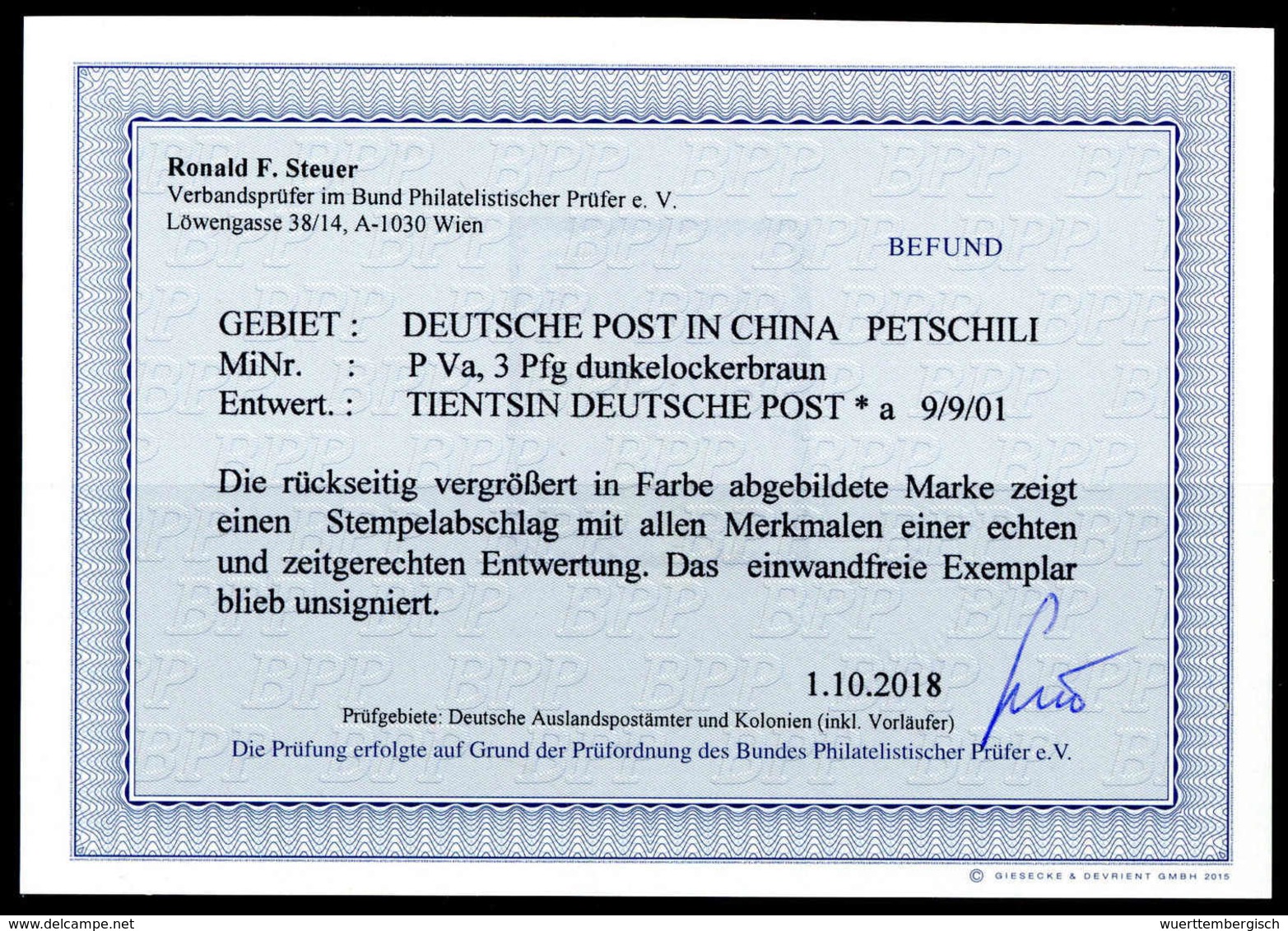 Gest. Deutsche Auslandspost China - Other & Unclassified