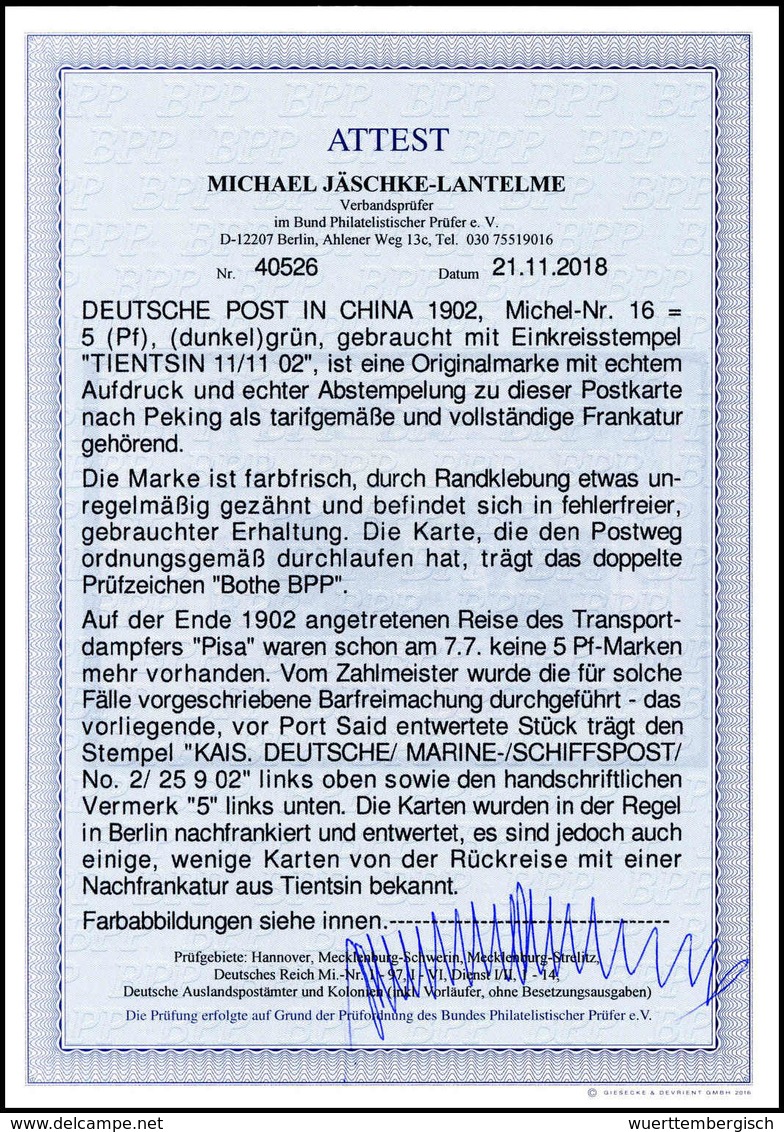 Beleg Deutsche Auslandspost China - Other & Unclassified