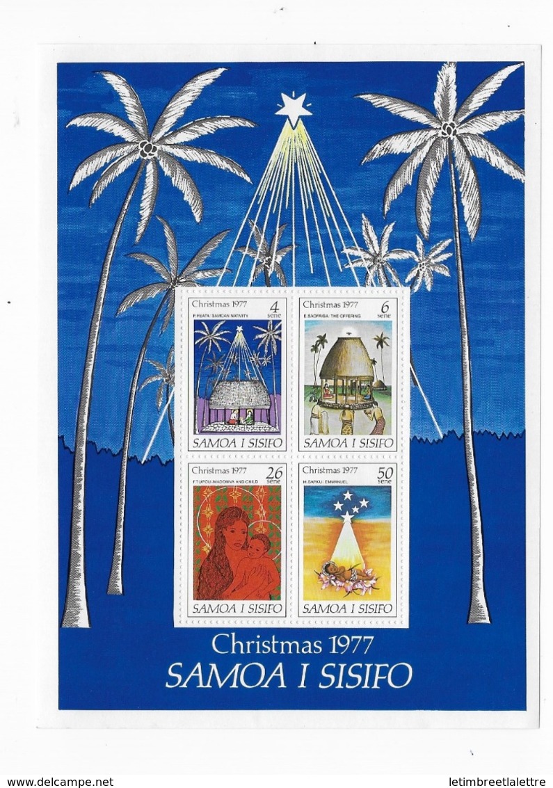 Samoa Bloc Feuillet  N° 14** Christmas 1977 - Samoa