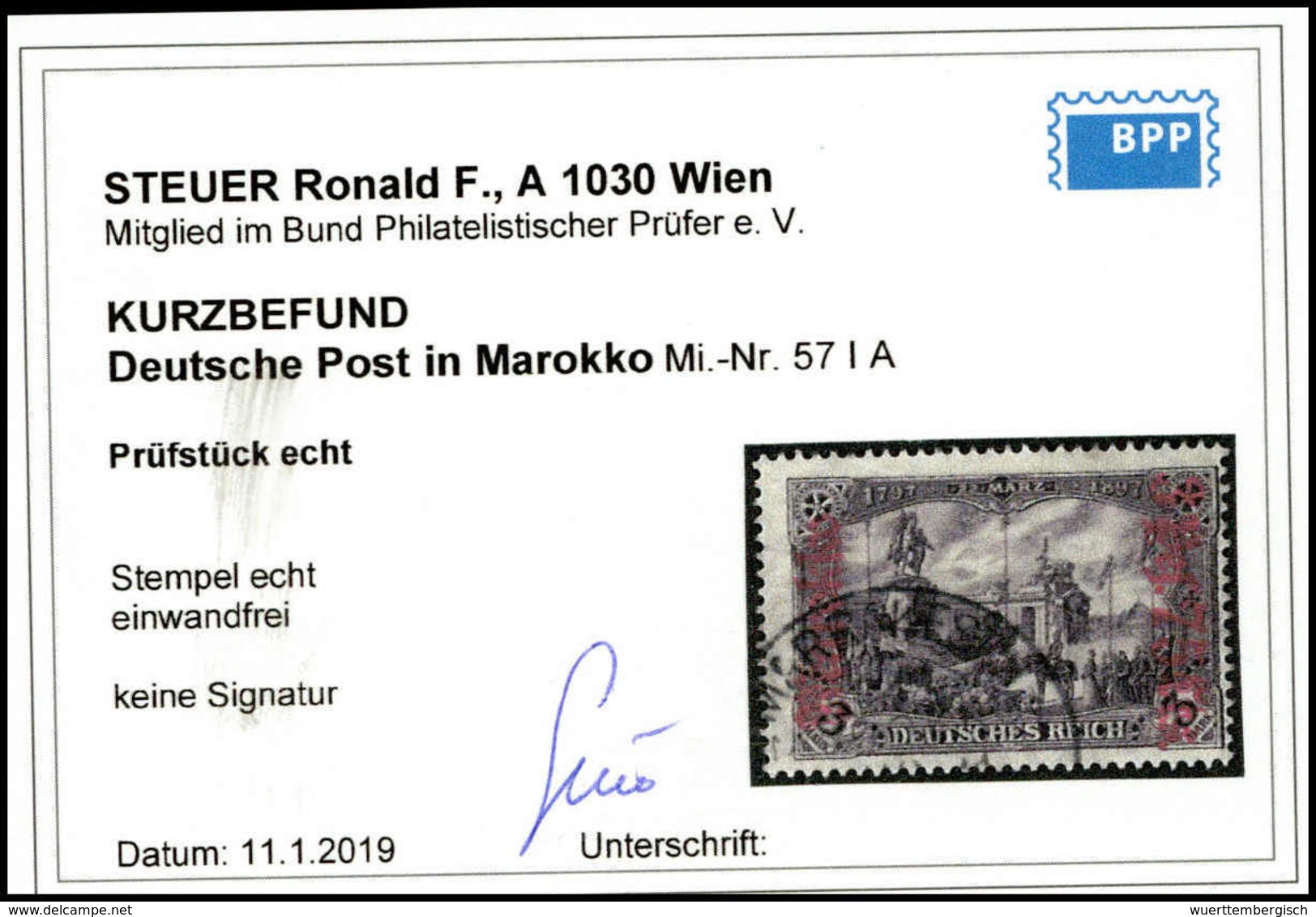 Gest. Deutsche Auslandspost Marokko - Other & Unclassified