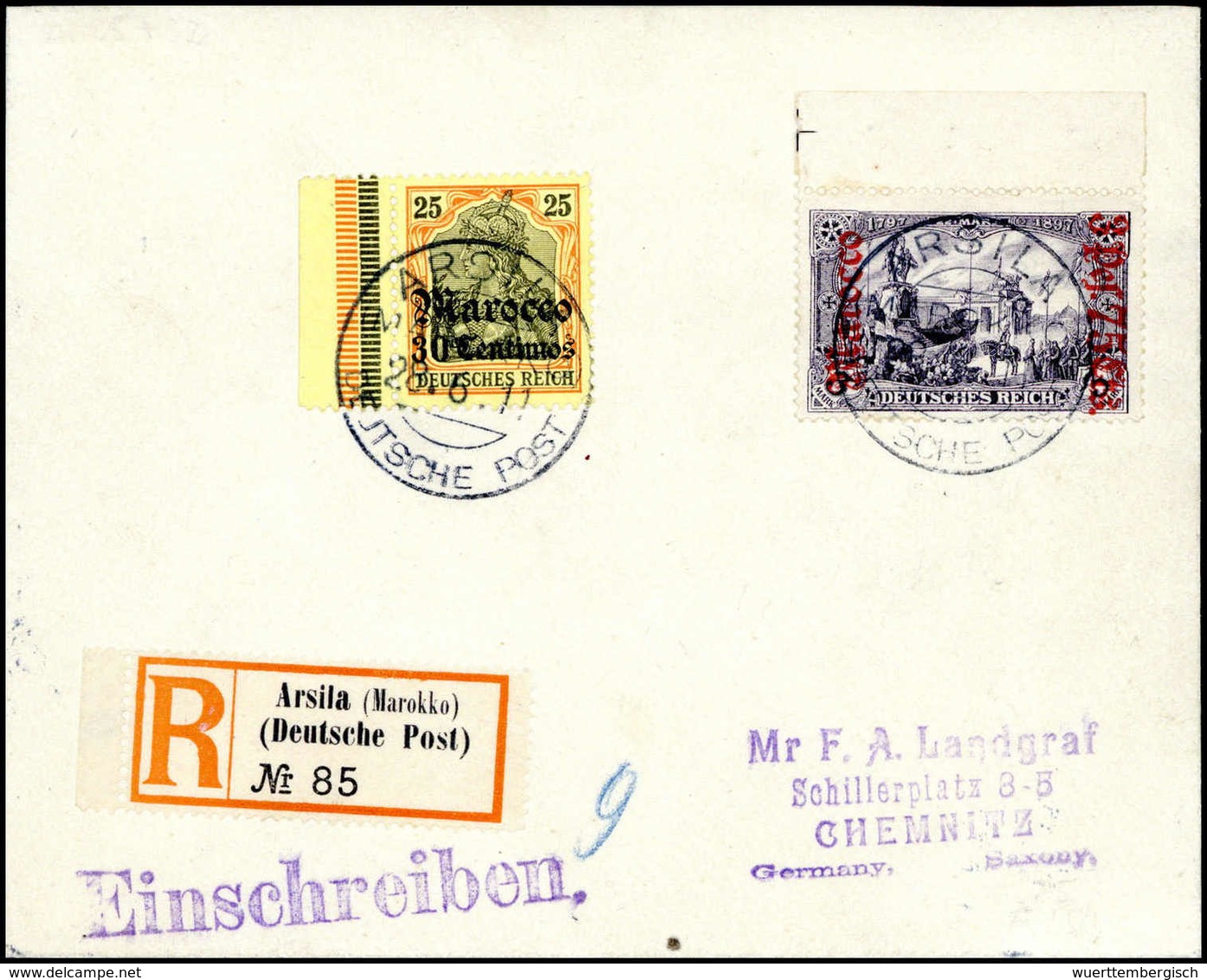 Beleg Deutsche Auslandspost Marokko - Other & Unclassified