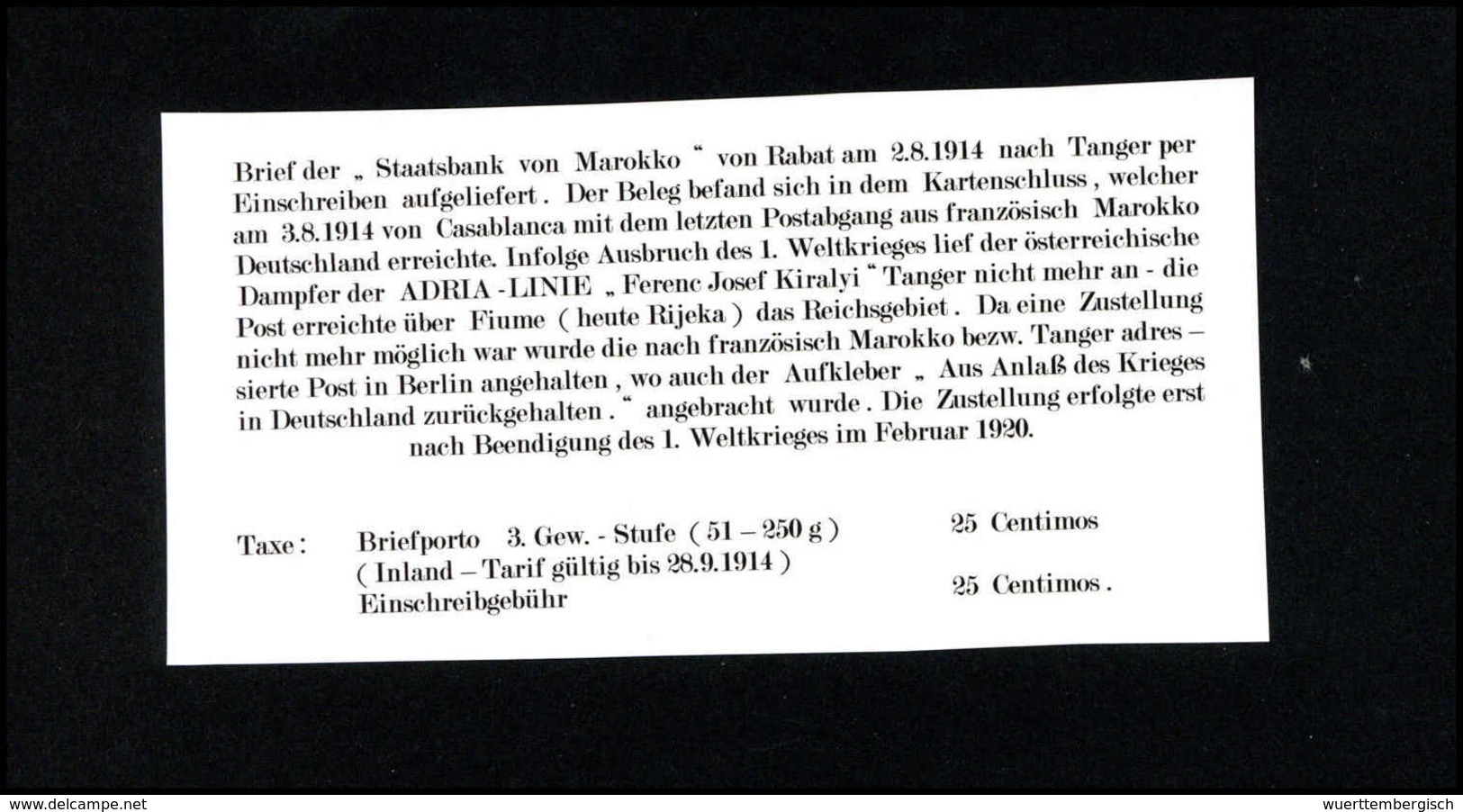 Beleg Deutsche Auslandspost Marokko Kriegspost - Other & Unclassified