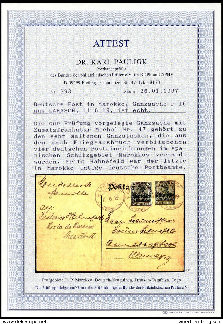 Beleg Deutsche Auslandspost Marokko Kriegspost - Other & Unclassified