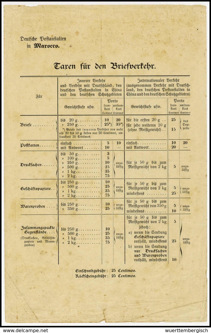 Beleg Deutsche Auslandspost Marokko - Other & Unclassified